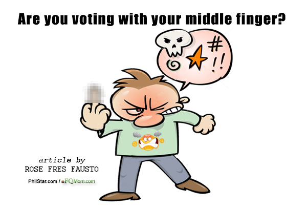 Are you voting with your middle finger?