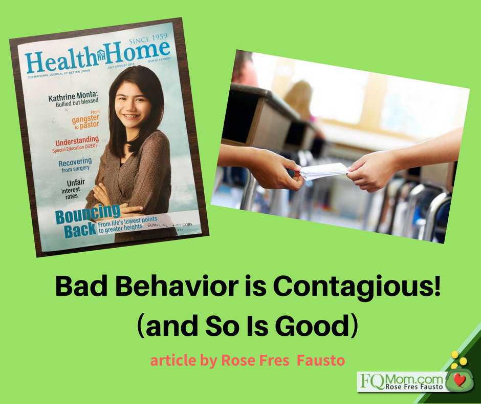 Bad Behavior is Contagious! (and So Is Good) featured in Health & Home