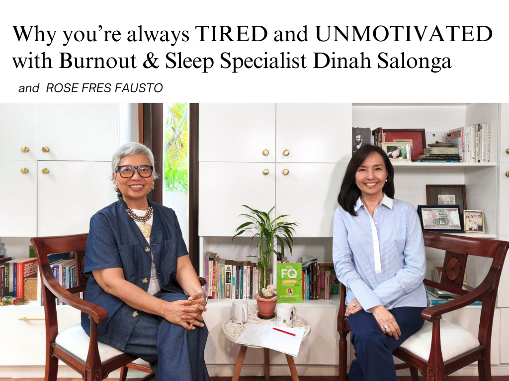 Why you’re always TIRED and UNMOTIVATED with Burnout & Sleep Specialist Dinah Salonga