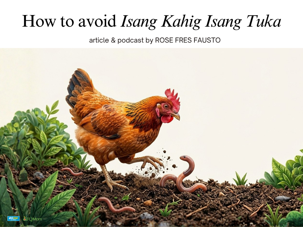 How to avoid Isang Kahig Isang Tuka